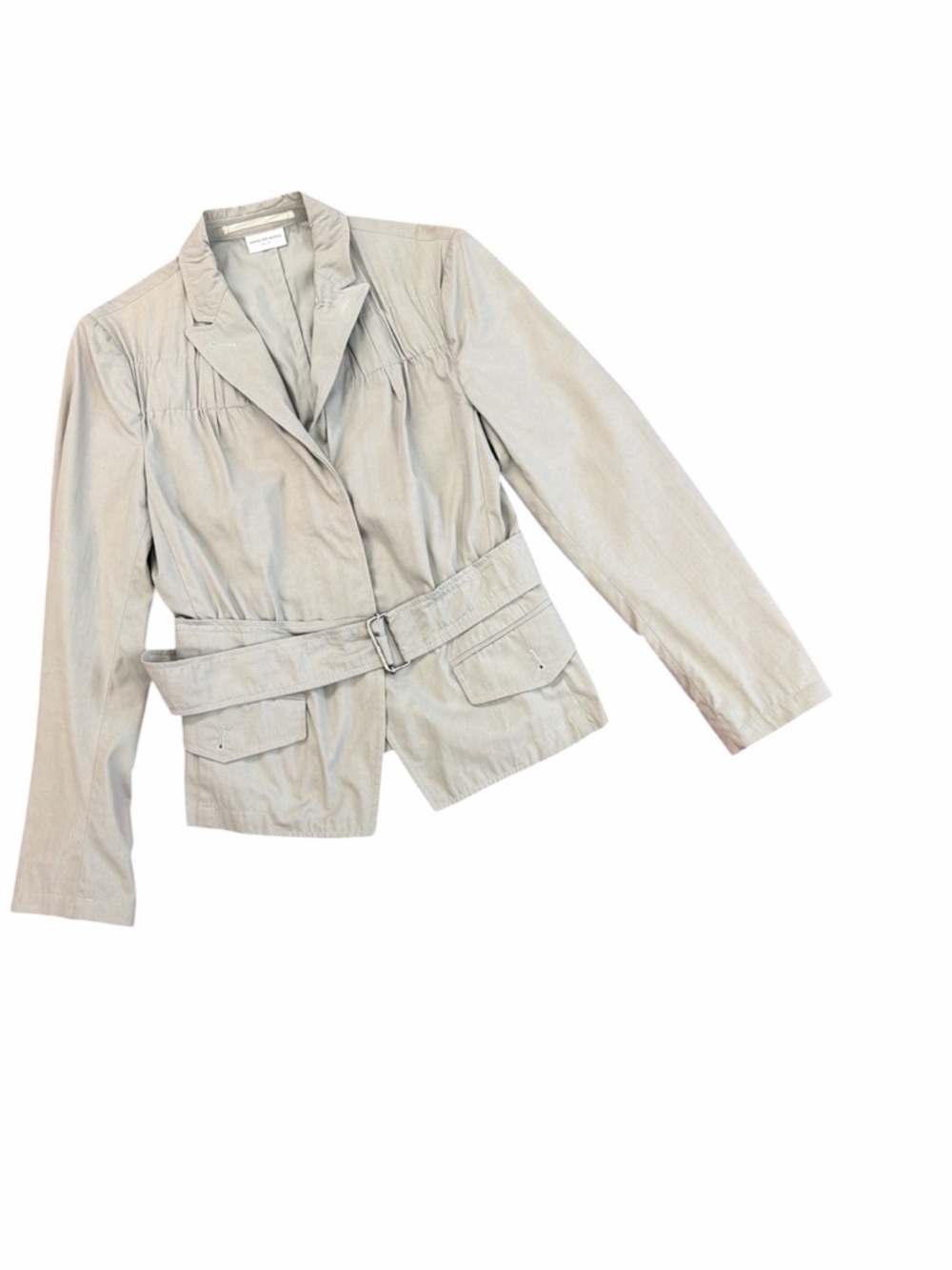 Dries Van Noten Beige Belted Blazer Jacket - Picture 2 of 5